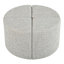 Table basse multifonctionnelle ovale avec rangement et 4 tabourets en tissu