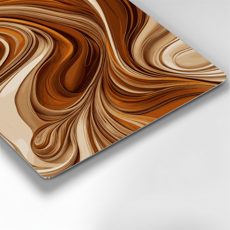 Abstraction numérique 11, art mural en métal brun, H 12 po x l 12 po
