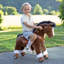PoneyCycle, cheval à cheval avec sons, cheval de marche, poney mécanique en peluche avec frein à main, sans piles, 3 à 4 ans et 4 à 7 ans-132055376-118766962
