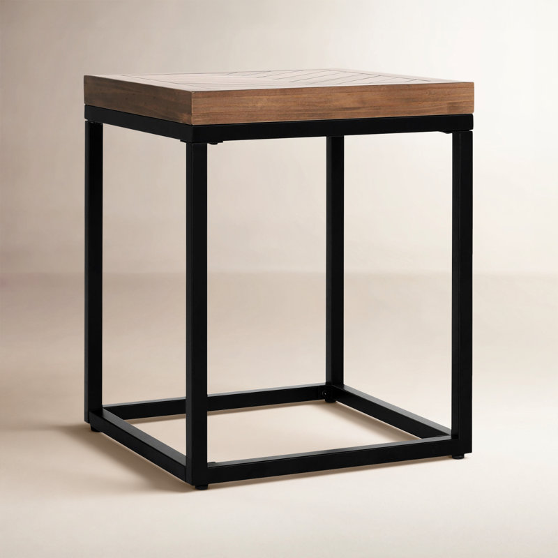 Lenes Solid Wood Top End Table