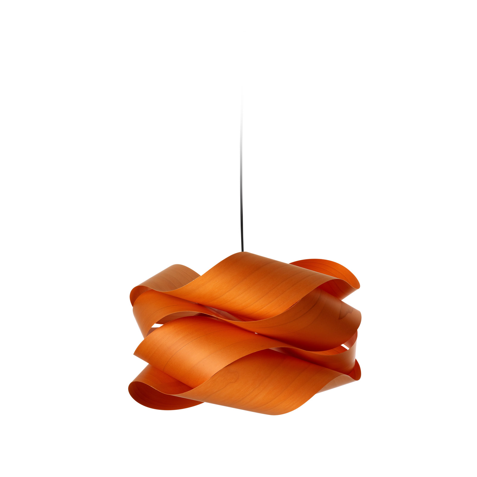 Single Light Dimmable Pendant, Orange, Nickel, 15.7" H x 27.1" W x 27.1" D