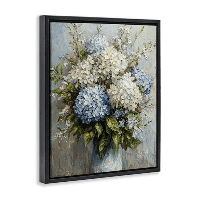 Cadre flottant discret d'hortensias classique, design par Franklyn Gregory