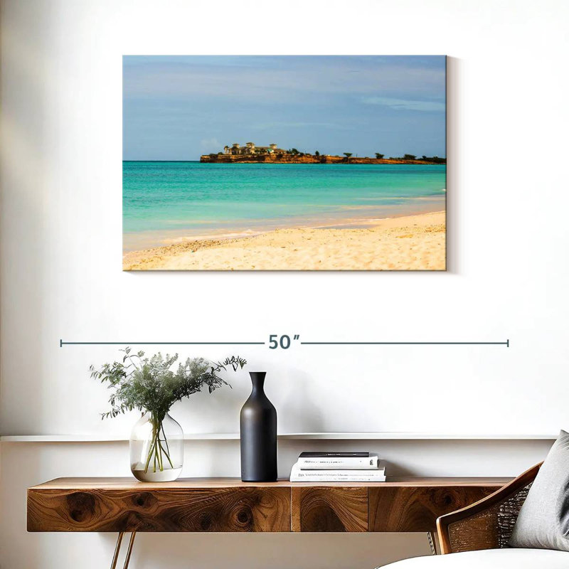 Paysage de la plage Gillard à Antigua, H 24 po x l 36 po