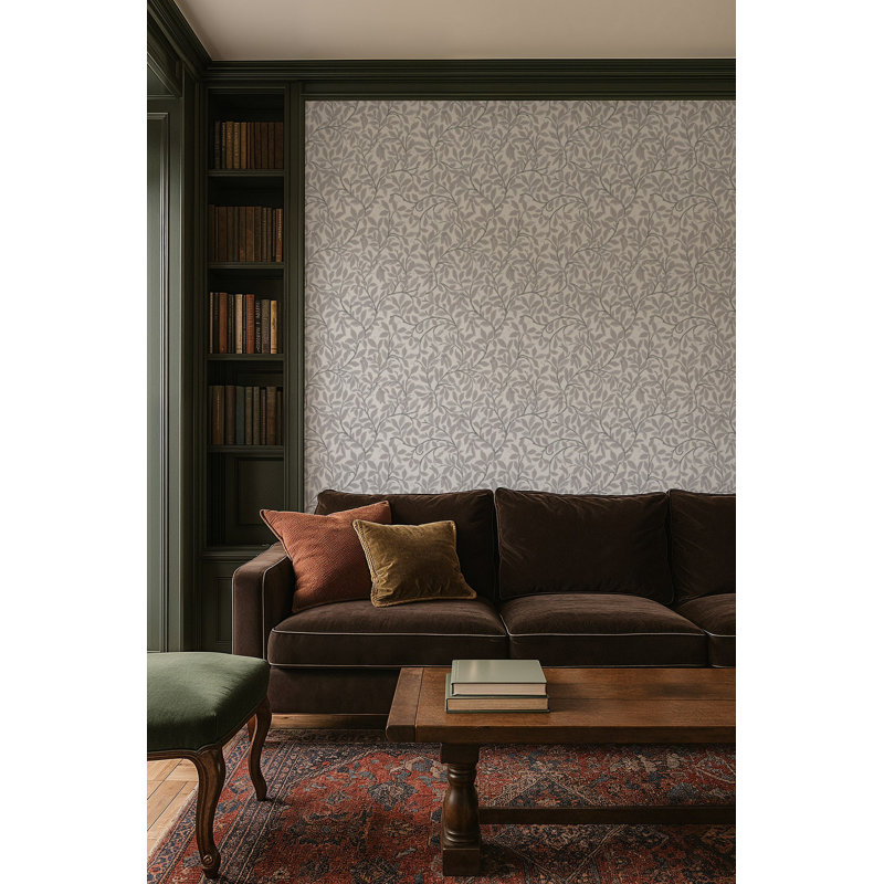Leaf and Pod - Wallpaper, Graphite, Peel & Stick, Self-Adhesive