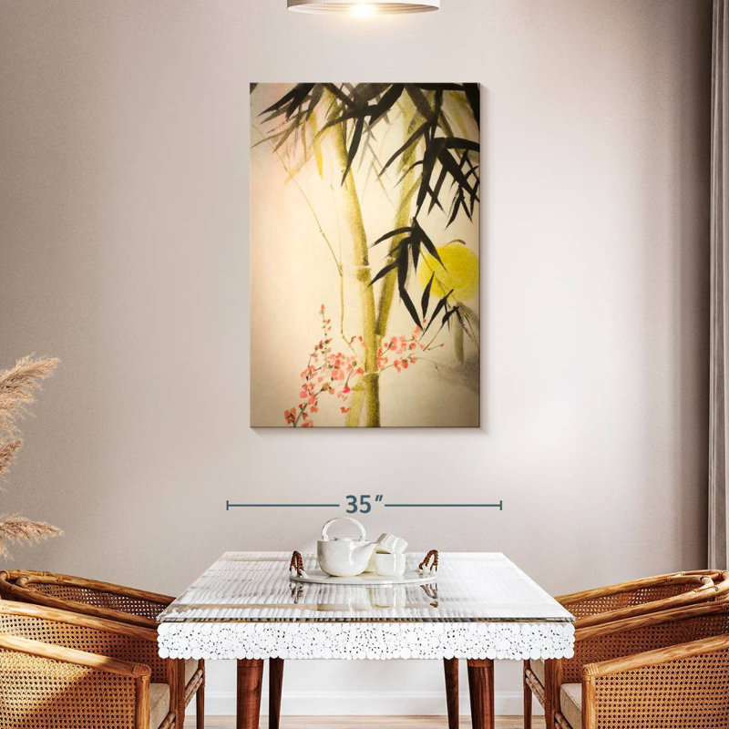 Harnek Bamboo And Plum Blossoms, 45" H x 30" W