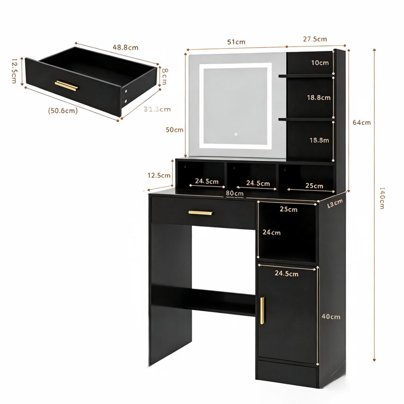 Dressing Table, Black