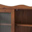 Armoire murale rétro avec quatre portes, deux niveaux de rangement et un support à crochets ouvert, convenant à plusieurs pièces-310312104