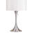 27" Tall Metal Retro Table Lamp With Silver Finish