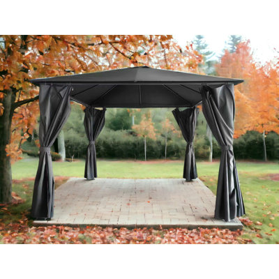 Titan 3Mx3m Galvanised Steel Gazebo Grey Complete