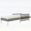 Chaise longue d'extérieur en rotin PE pour l'extérieur, inclinable réglable avec coussin épais pour la terrasse et le bord de la piscine, gris