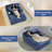 50'' Faux Fur Compression Bean Bag Chair Oversized Chaise Lounge Chair with Pillows-124445470
