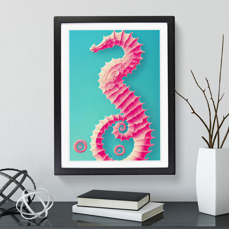 Mesmerising Seahorse - Framed Print, Black, 34cm H x 25cm W