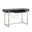 Bureau d'écriture en bois au design élégant, brun foncé