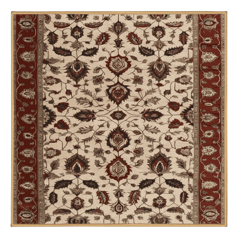 Tapis brun lavable à la machine, Carré 3 pi