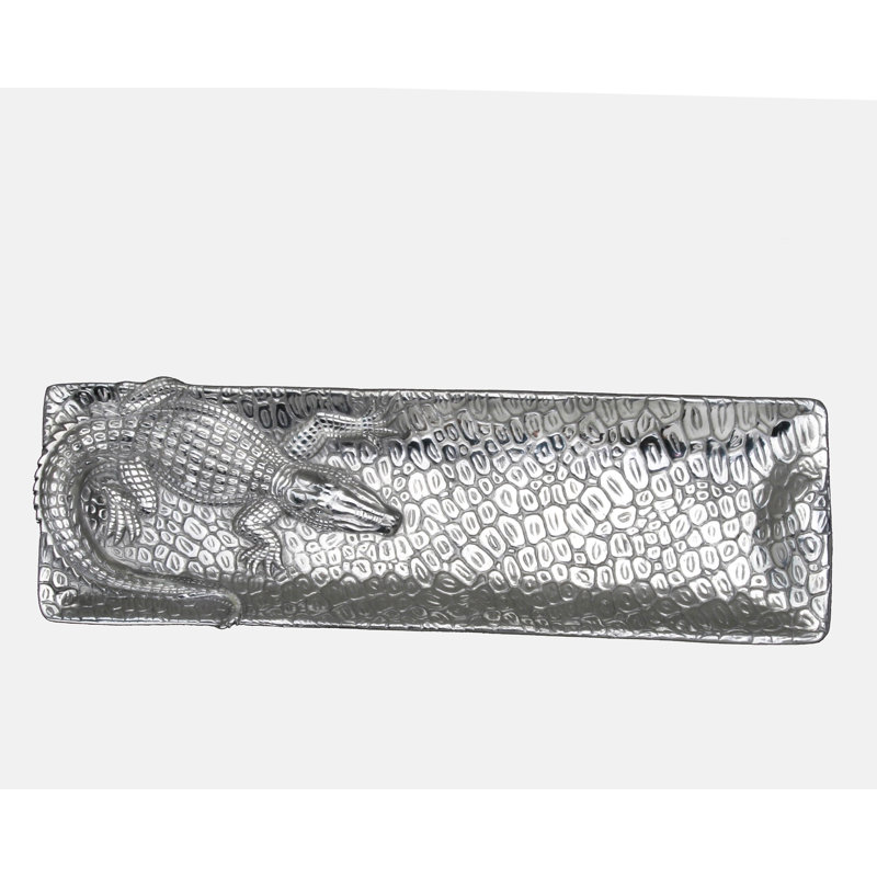 Alligator Metal Decorative Tray
