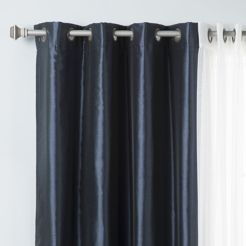 Paire de rideaux isolants avec œillets Styrkar, Bleu marine