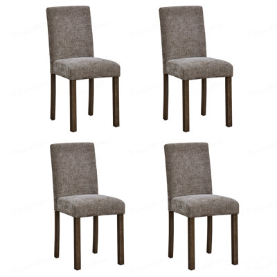 Chaises de salle à manger seulement, ensemble de 4 chaises de salle à manger en bois, chaise de cuisine avec siège rembourré, chaise d'appoint rembourrée pour salle à manger, salon, cuisine
