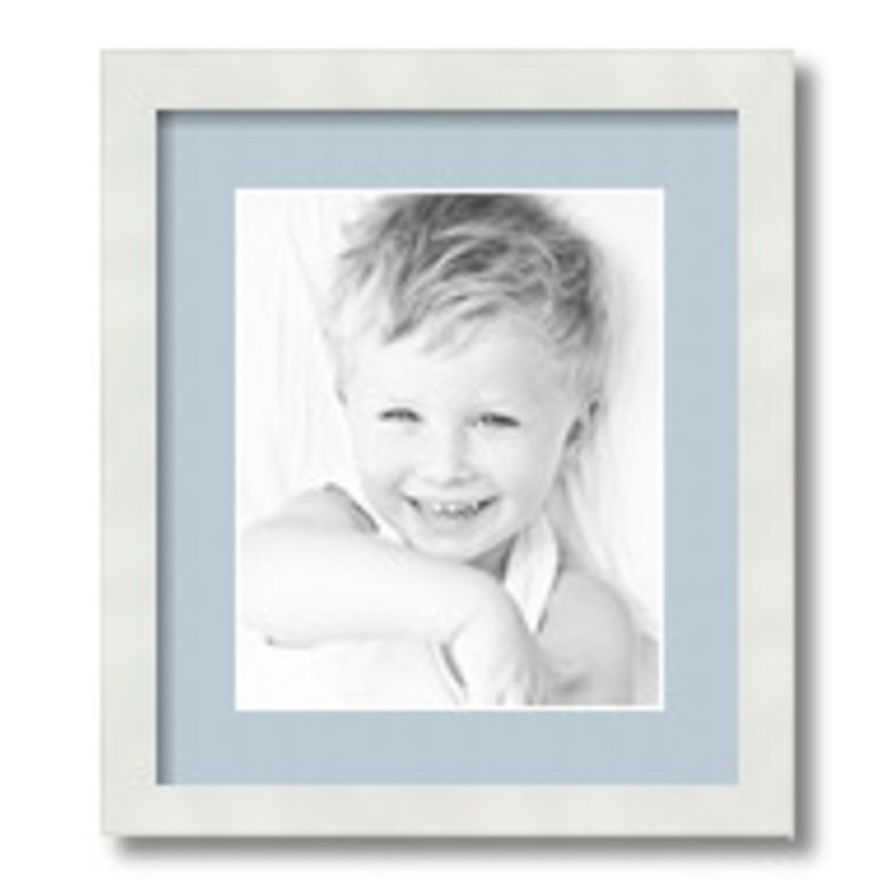 Matte Picture Frame with Mat, Baby Blue