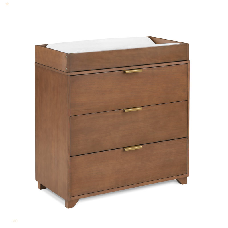 Commode 3 tiroirs Pixie, Noyer
