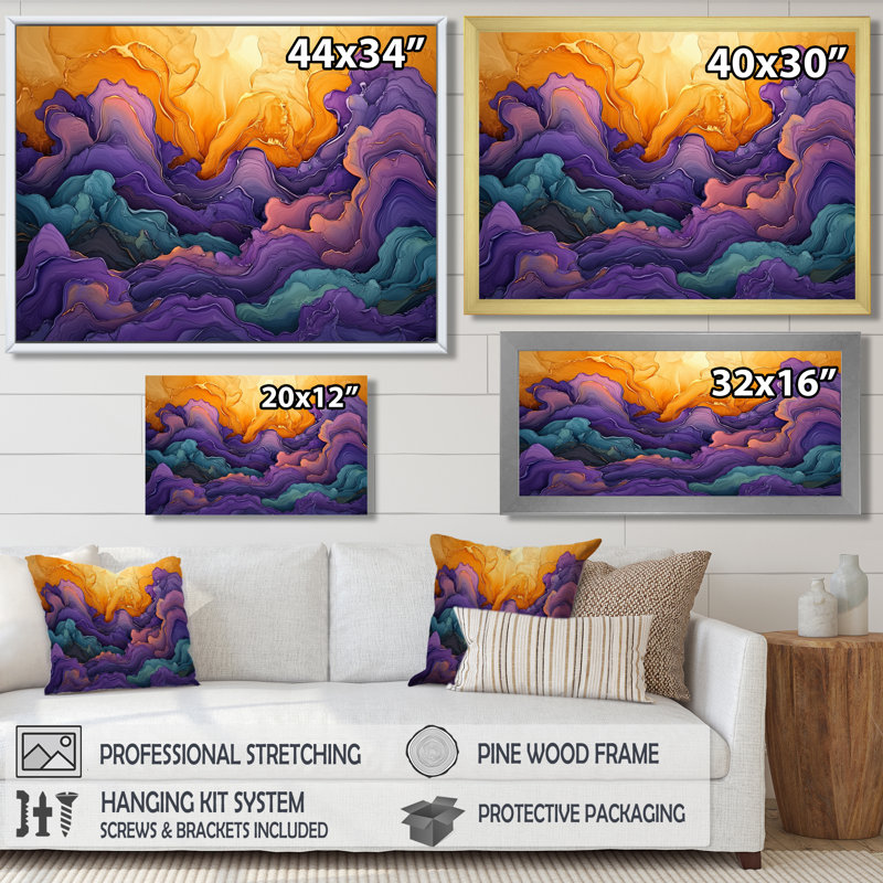 Art dissous sur toile, Reproduction encadrée d'une seule photo, H 30 po x l 40 po, Noir