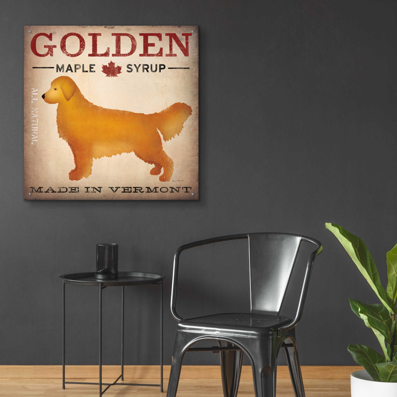 «Golden Dog At Show» par Ryan Fowler, H 36 po x l 36 po