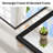 Black Bathroom Mirror 30 x 36 Inch Rectangle Wave Beveled Frame for Wall -1093354072