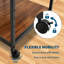 Spacious Printer Stand-Deep Under Desk Rolling Cart Adjustable Storage Shelf 1pcs 20inch 2layer Brown