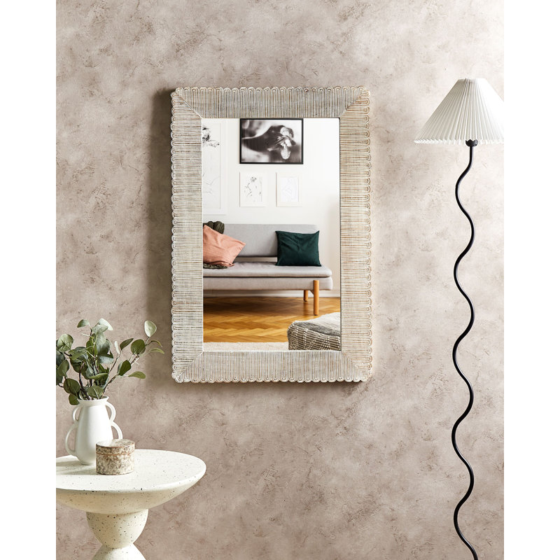 Kamthe Solid Wood Rectangle Mirror
