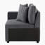 Fauteuil d'appoint gris à dossier gauche