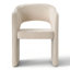 Ensemble de table de salle à manger extensible en placage de bois 72"–104" avec 6 fauteuils en chenille-697601971