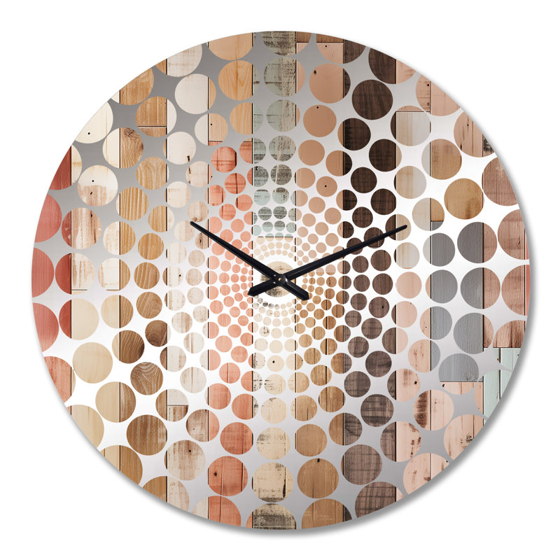 Horloge murale rayée Farmhouse Planks, Très grand