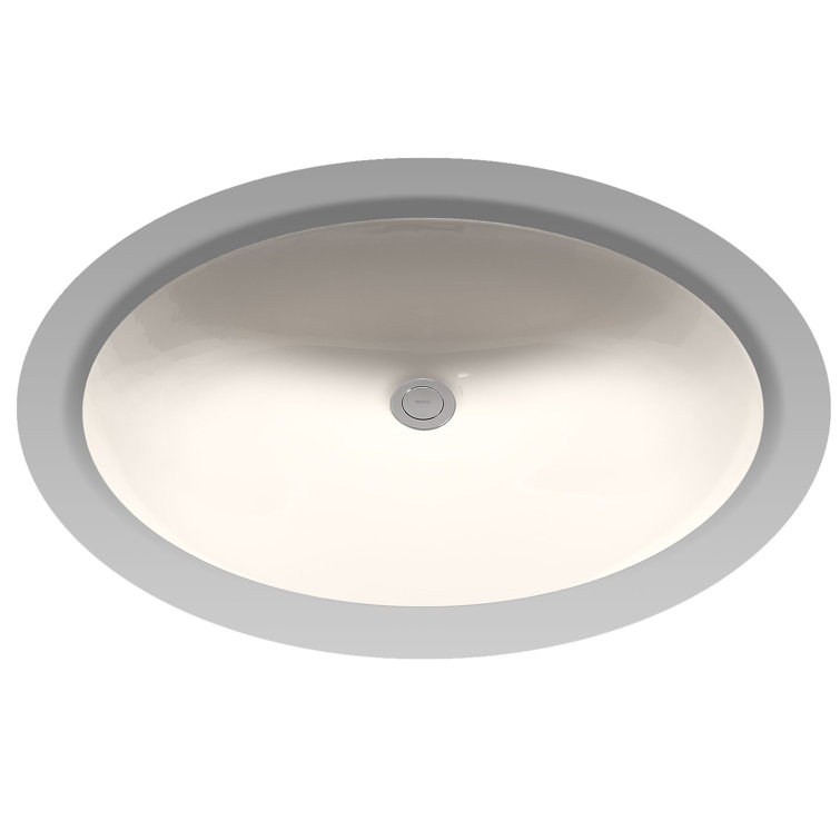 TOTO LT597G#12 Dantesca® Vitreous China Oval Undermount Bathroom Sink with Overflow