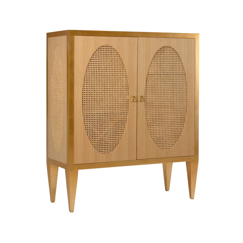 Petite Solid Wood Bar Cabinet