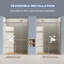 Double porte de douche sans cadre coulissante l 56 à 60 po x H 75 po, porte de douche coulissante avec porte de douche en verre trempé transparent de 5/16 po (8 mm), conception silencieuse à fermeture en douceur, salle de bain facile à nettoyer, nickel brossé