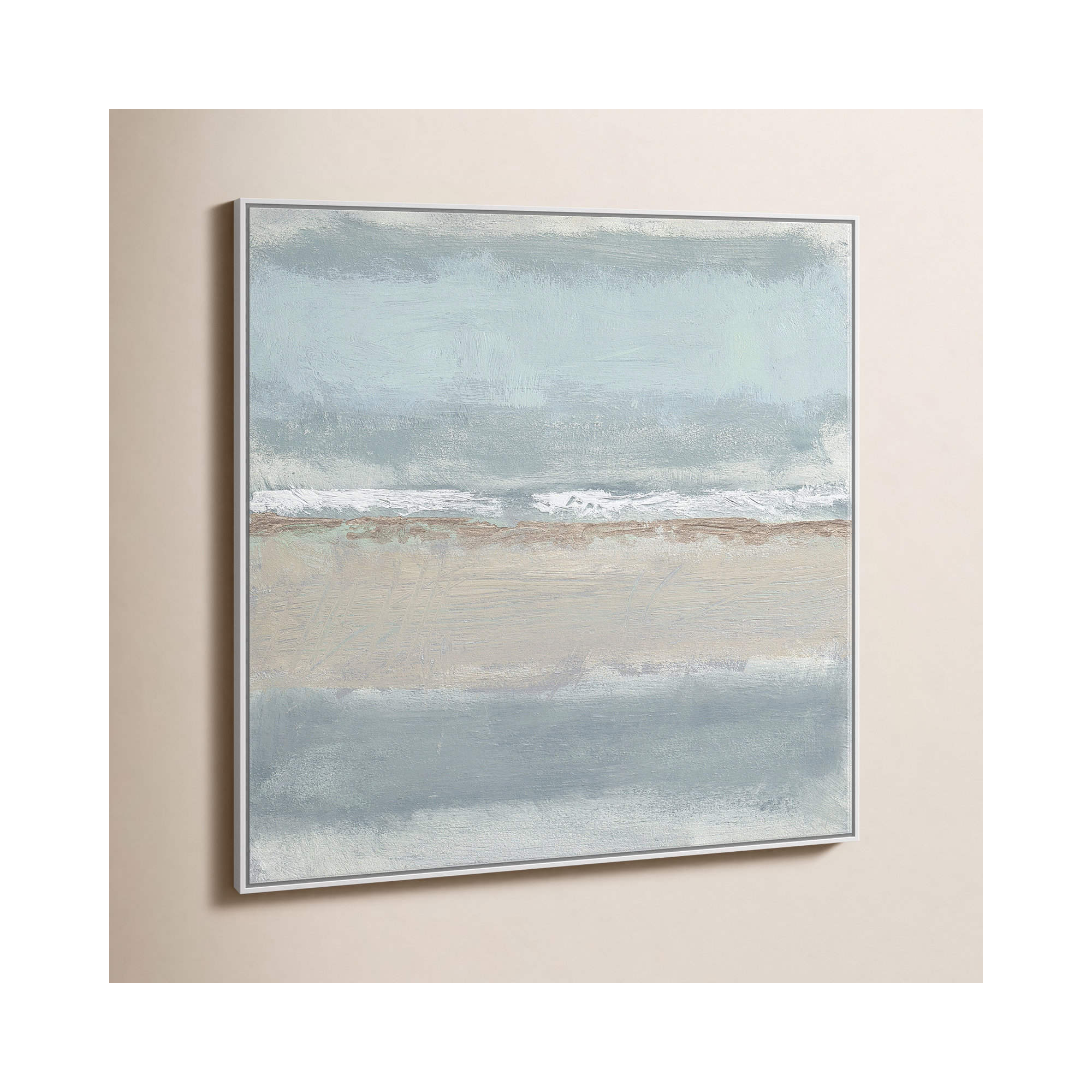 Serenity 1 by Filippo Ioco, 45" H x 45" W x 2" D, White 