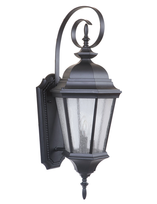 Lanterne murale d'extérieur 3 lumières Chadwick, Bronze huilé doré