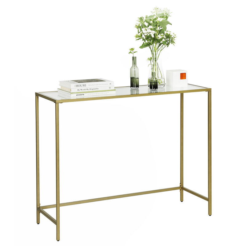 Sydney 100cm Glass Top Console Table, Gold