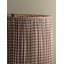 Artifact Table Lamp With Gingham Brown Shade-1660097121