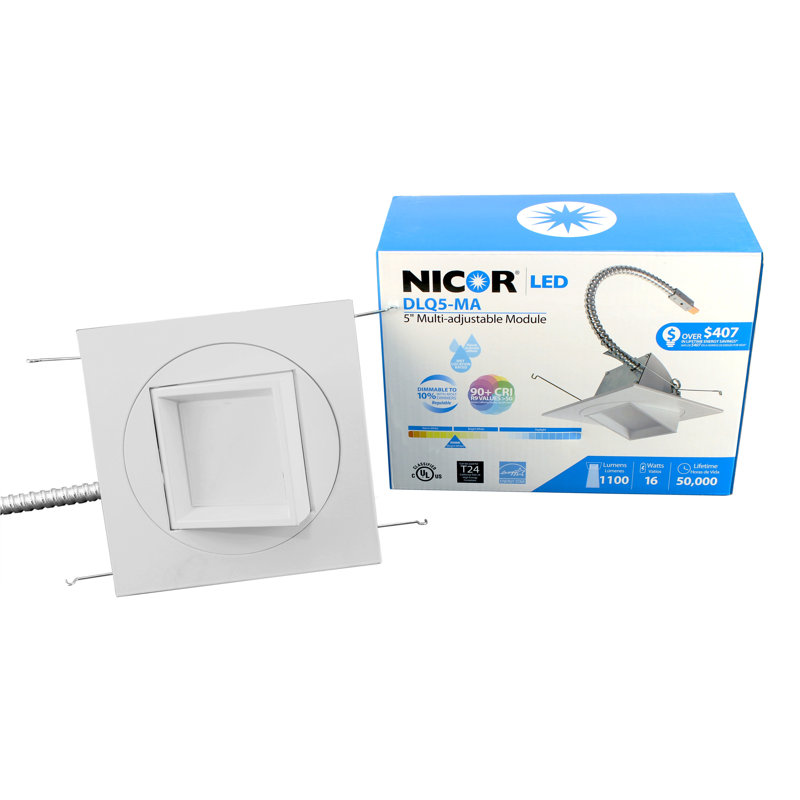 5.2'' Dimmable Air-Tight IC Rated Standard Recessed Lighting Kit