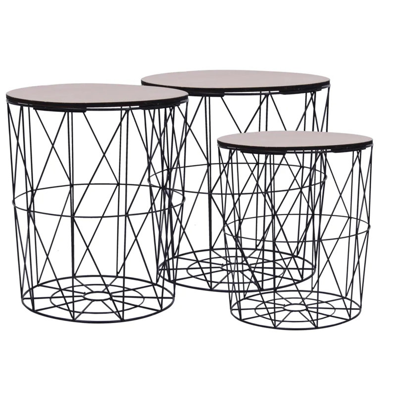 Andella Frame Coffee Table with Storage, Black
