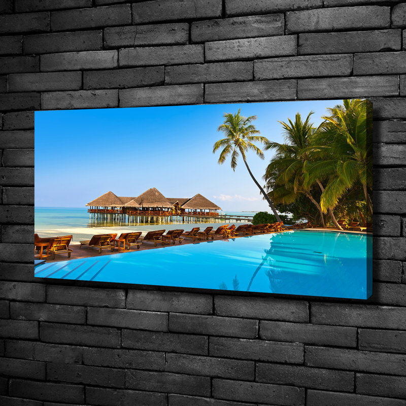 Swimming In Maldives - Wrapped Canvas Print, 50cm H x 100cm W