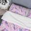 Ensemble de housse de couette en microfibre mauve / noir / bleu 3 pièces