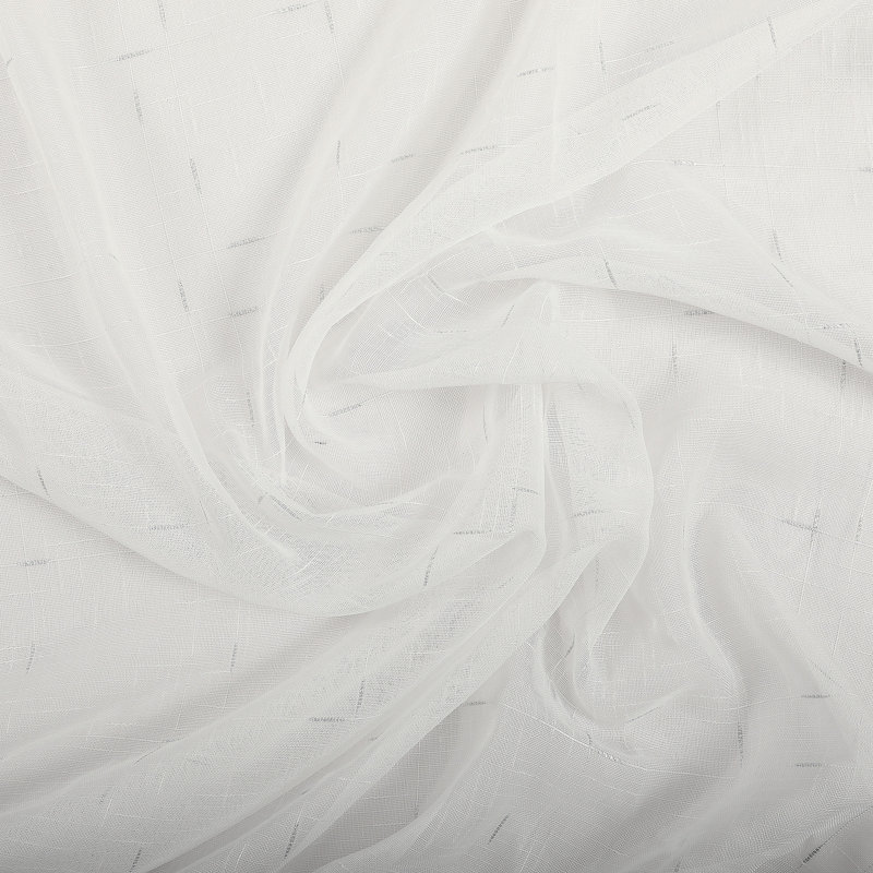 Paire de rideaux transparents Meilan, L 52 po x L 63 po, Blanc argenté