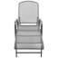 Chaise longue, structure en acier gris anthracite, dossier réglable, 72 pouces