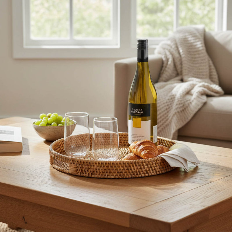 Rattan Tray, Natural Honey
