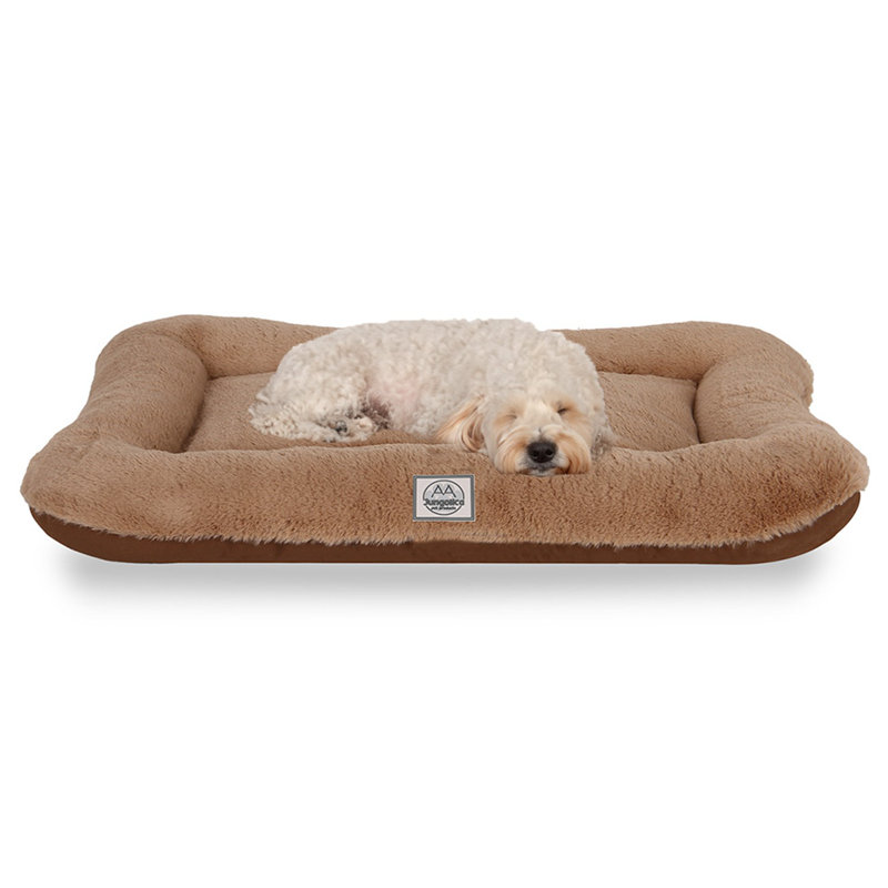 Jungolica Orthopedic Pet Bed, 95cm H x 75cm W x 10cm D, Brown