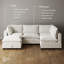 Canapé modulaire sans accoudoirs avec repose-pieds Somerdale-1886915220