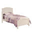 Cadre de lit moderne de couleur blanche pour lit double pour chambre de jeunes