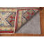 Tapis oriental rayé à motif géométrique Kazak 5 x 7