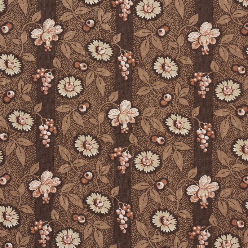 La Rue Stripe Fabric, Cognac